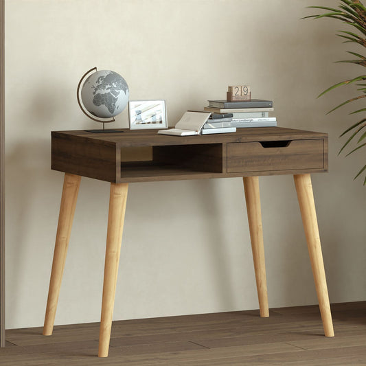 Γραφείο Υπολογιστή και Μελέτης 90x80x60 εκ. Antique Καρυδί Wooden | 382NRC1411