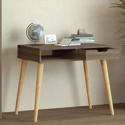 Γραφείο Υπολογιστή και Μελέτης 90x80x60 εκ. Antique Καρυδί Wooden | 382NRC1411