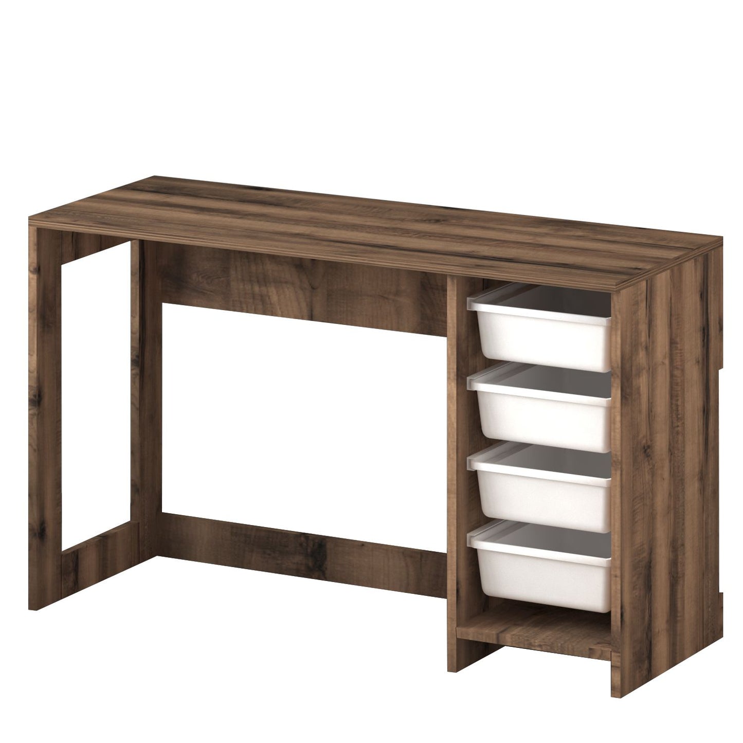 Γραφείο Υπολογιστή και Μελέτης 120x73x45 εκ. Λευκό Antique Καρυδί | 382NRC1415