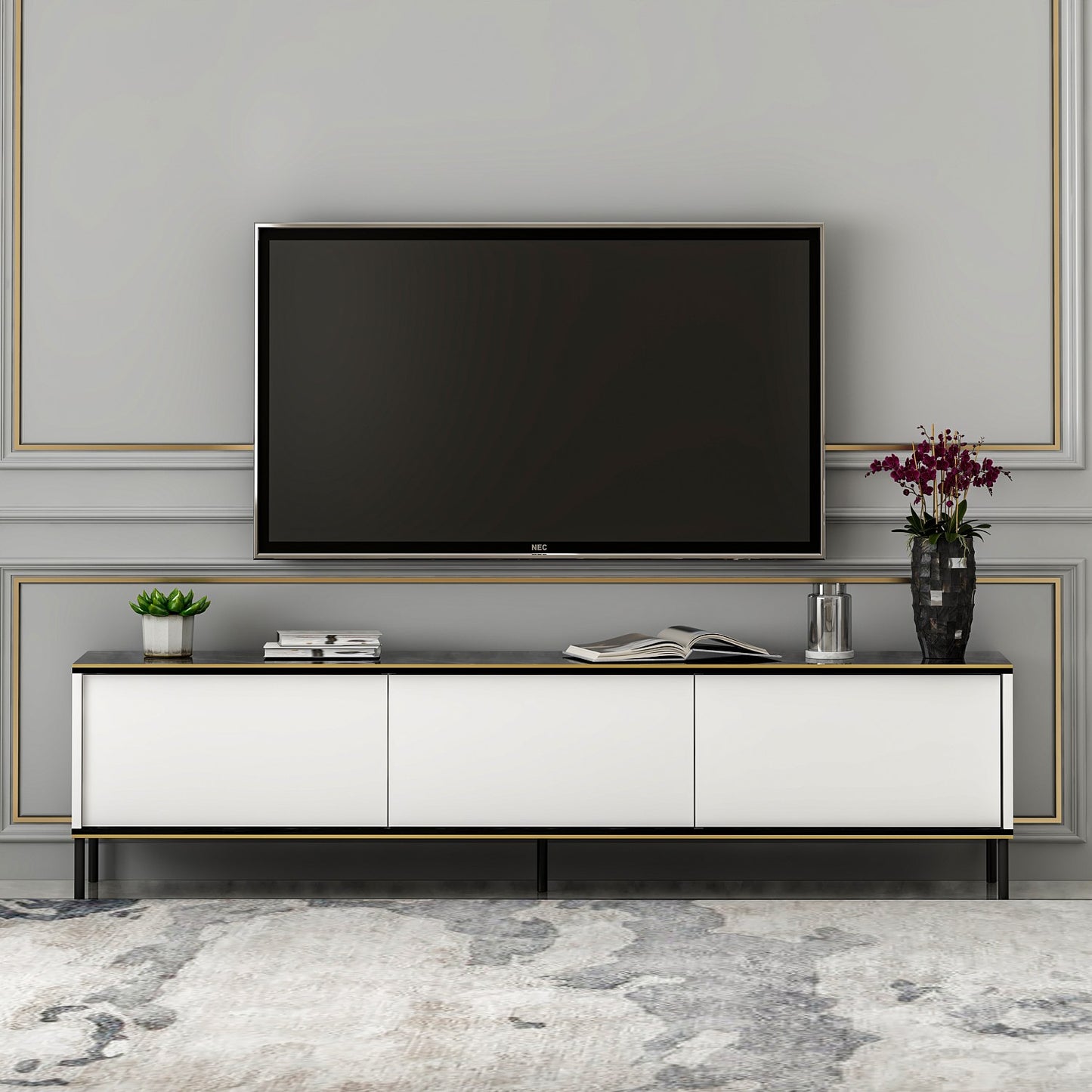 Έπιπλο Τηλεόρασης TV Βάση Σύνθεση Λευκό | 382NRC1526