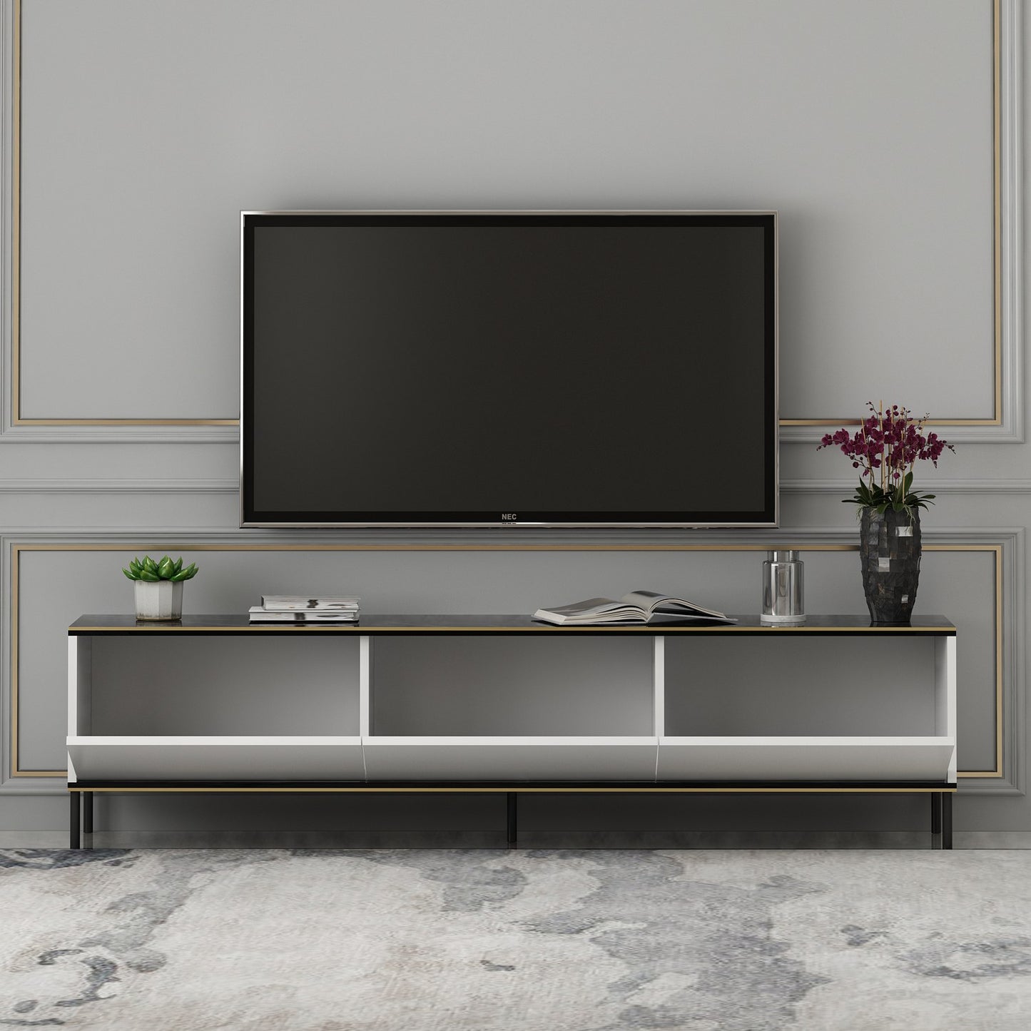Έπιπλο Τηλεόρασης TV Βάση Σύνθεση Λευκό | 382NRC1526