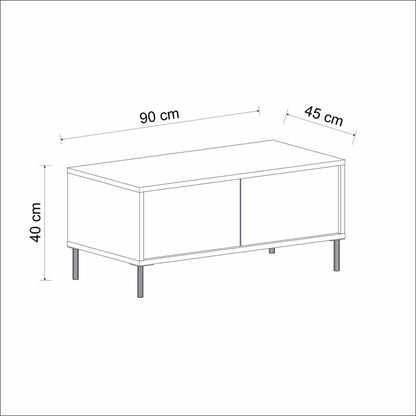 Τραπεζάκι Σαλονιού Travertine - Χρυσό 90 x 45 x 40 εκ GR382NRC1532