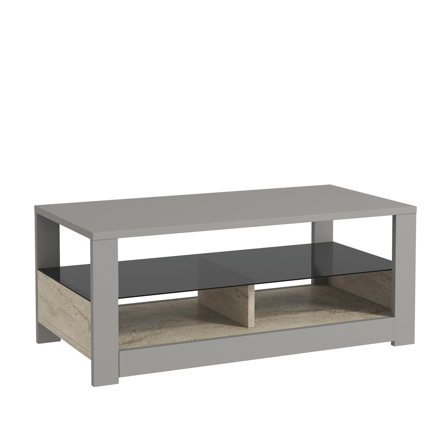 Τραπεζάκι Σαλονιού Γκρι - Travertine 90 x 45 x 37 εκ GR382NRC1535