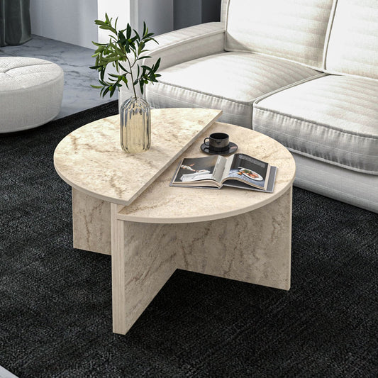 Τραπεζάκι Σαλονιού Travertine 70 x 38 x 51,8 εκ GR382NRC1546