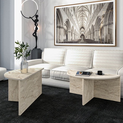Τραπεζάκι Σαλονιού Travertine 70 x 38 x 51,8 εκ GR382NRC1546
