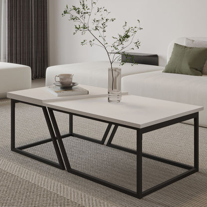 Τραπεζάκι Σαλονιού Set Λευκό 60 x 60 x 38,8 εκ GR382NRC1551