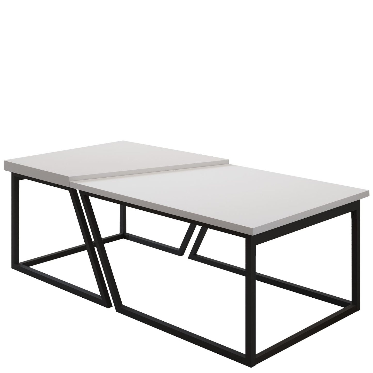 Τραπεζάκι Σαλονιού Set Λευκό 60 x 60 x 38,8 εκ GR382NRC1551