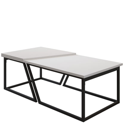 Τραπεζάκι Σαλονιού Set Λευκό 60 x 60 x 38,8 εκ GR382NRC1551