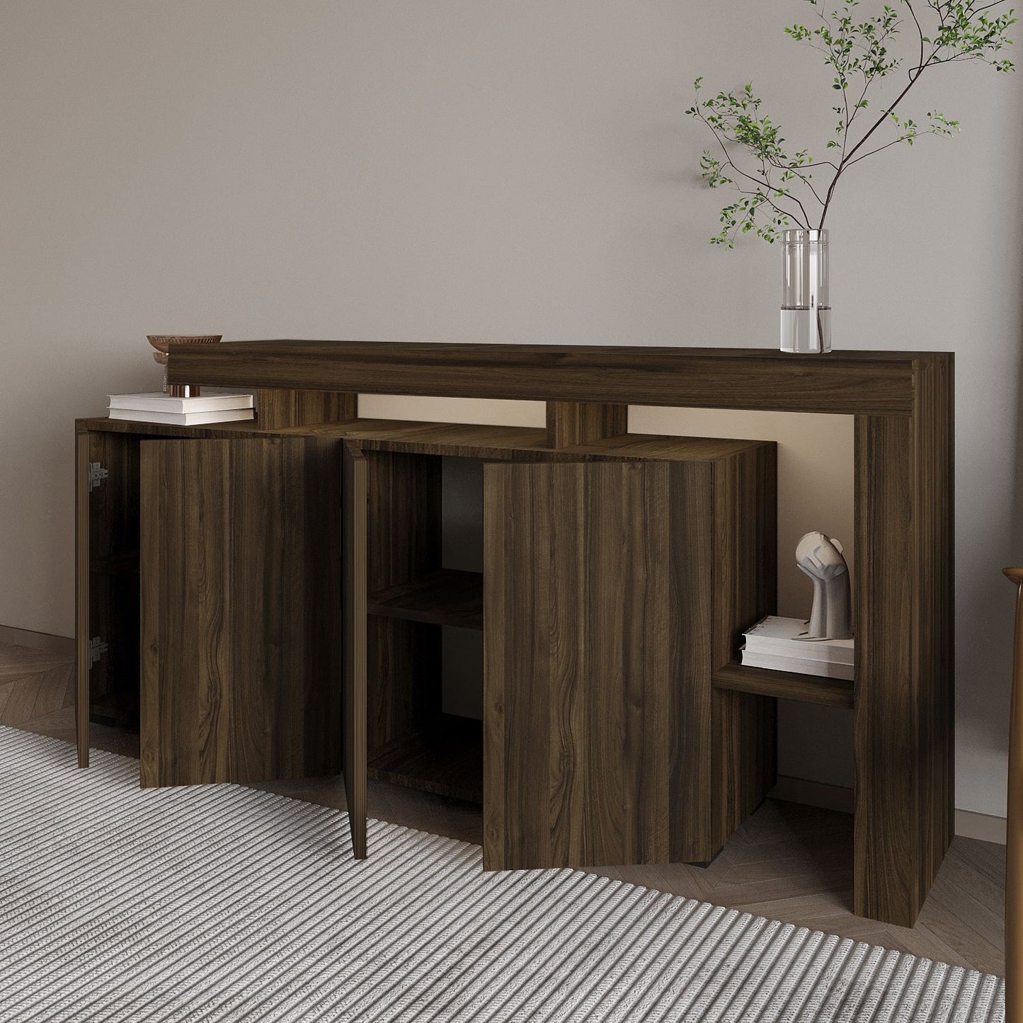 Μπουφές Καρυδί 170x35x80cm | 382NRC1607