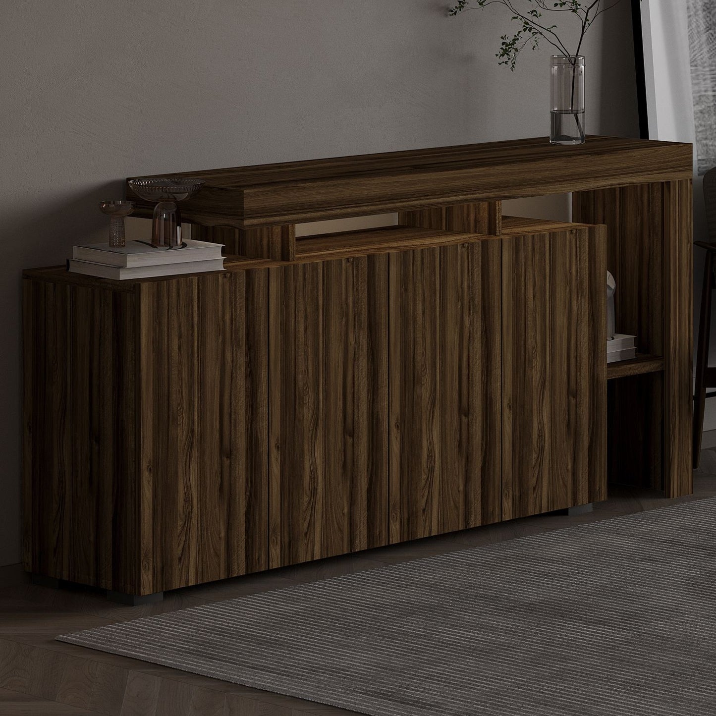 Μπουφές Καρυδί 170x35x80cm | 382NRC1607