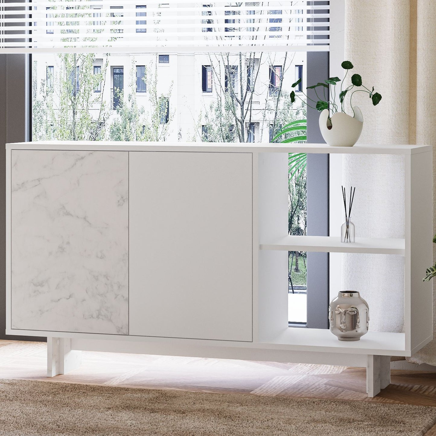 Μπουφές Λευκό
Μάρμαρο 140x35x80cm | 382NRC1617