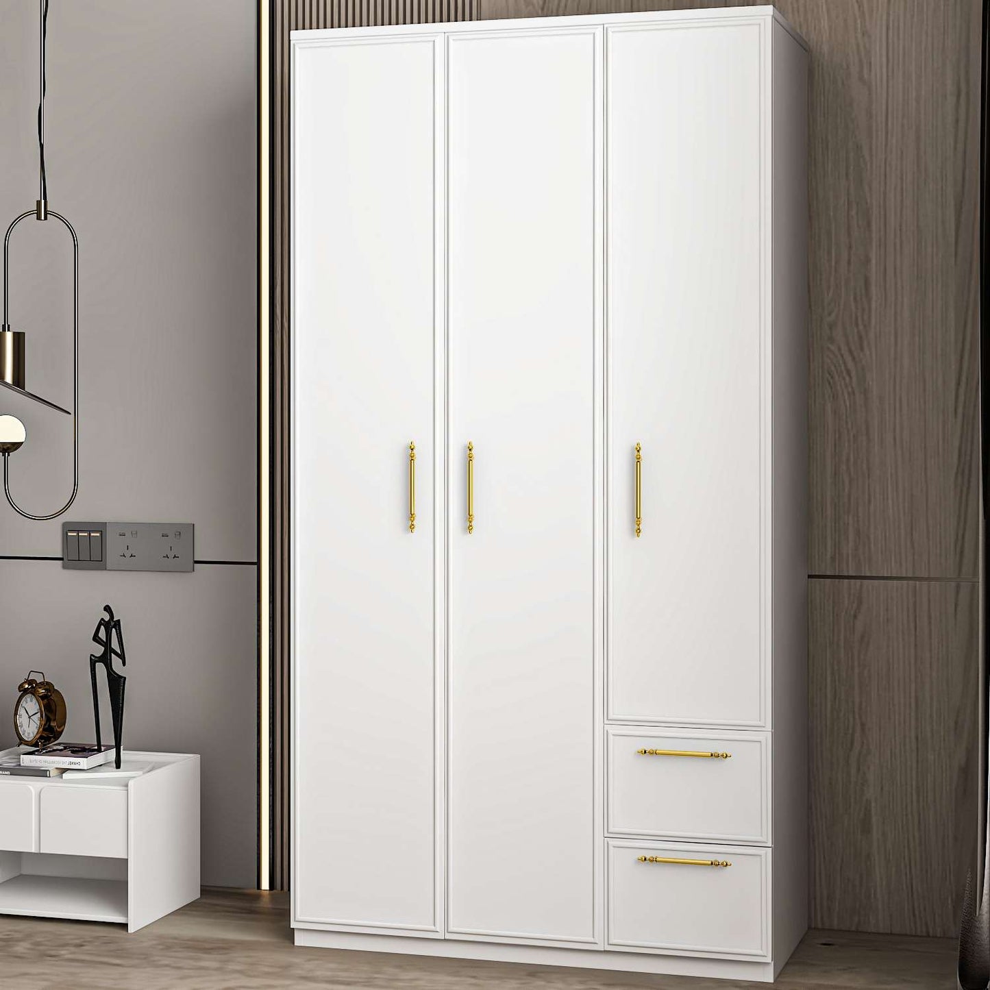Ντουλάπα 90x171.8x45 εκ Λευκό 382NRC2205