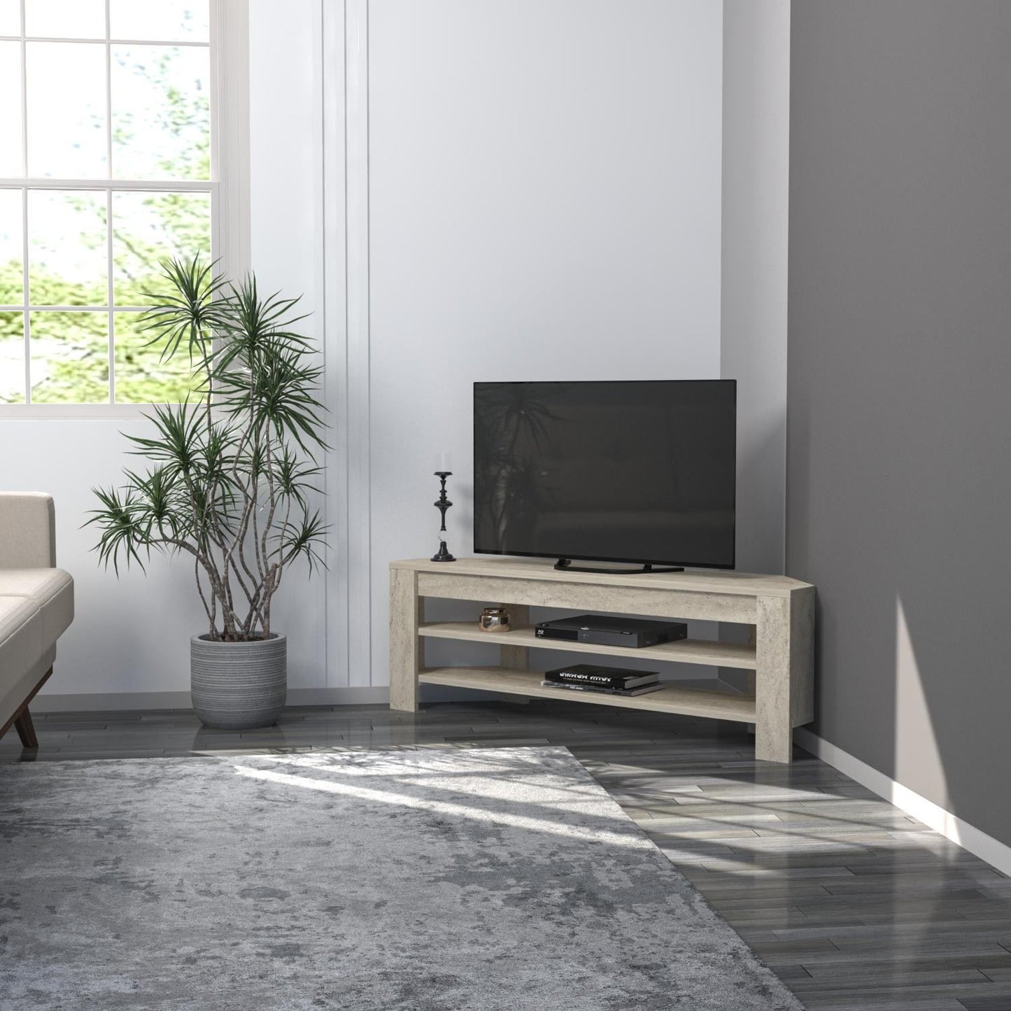 Έπιπλο Τηλεόρασης TV Βάση Σύνθεση Travertine | 382NRC2511