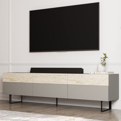 Έπιπλο Τηλεόρασης TV Βάση Σύνθεση Γκρι Travertine | 382NRC2513