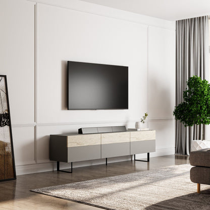 Έπιπλο Τηλεόρασης TV Βάση Σύνθεση Γκρι Travertine | 382NRC2513