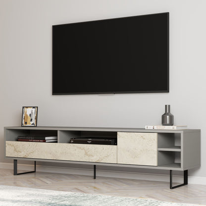 Έπιπλο Τηλεόρασης TV Βάση Σύνθεση Γκρι Travertine | 382NRC2516