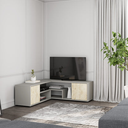 Έπιπλο Τηλεόρασης TV Βάση Σύνθεση Γκρι Travertine | 382NRC2523