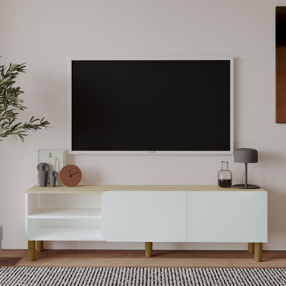 Έπιπλο Τηλεόρασης TV Βάση Σύνθεση Λευκό Sapphire Δρυς | 382NRC2534