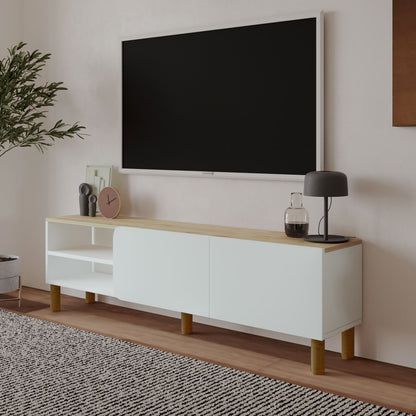 Έπιπλο Τηλεόρασης TV Βάση Σύνθεση Λευκό Sapphire Δρυς | 382NRC2534