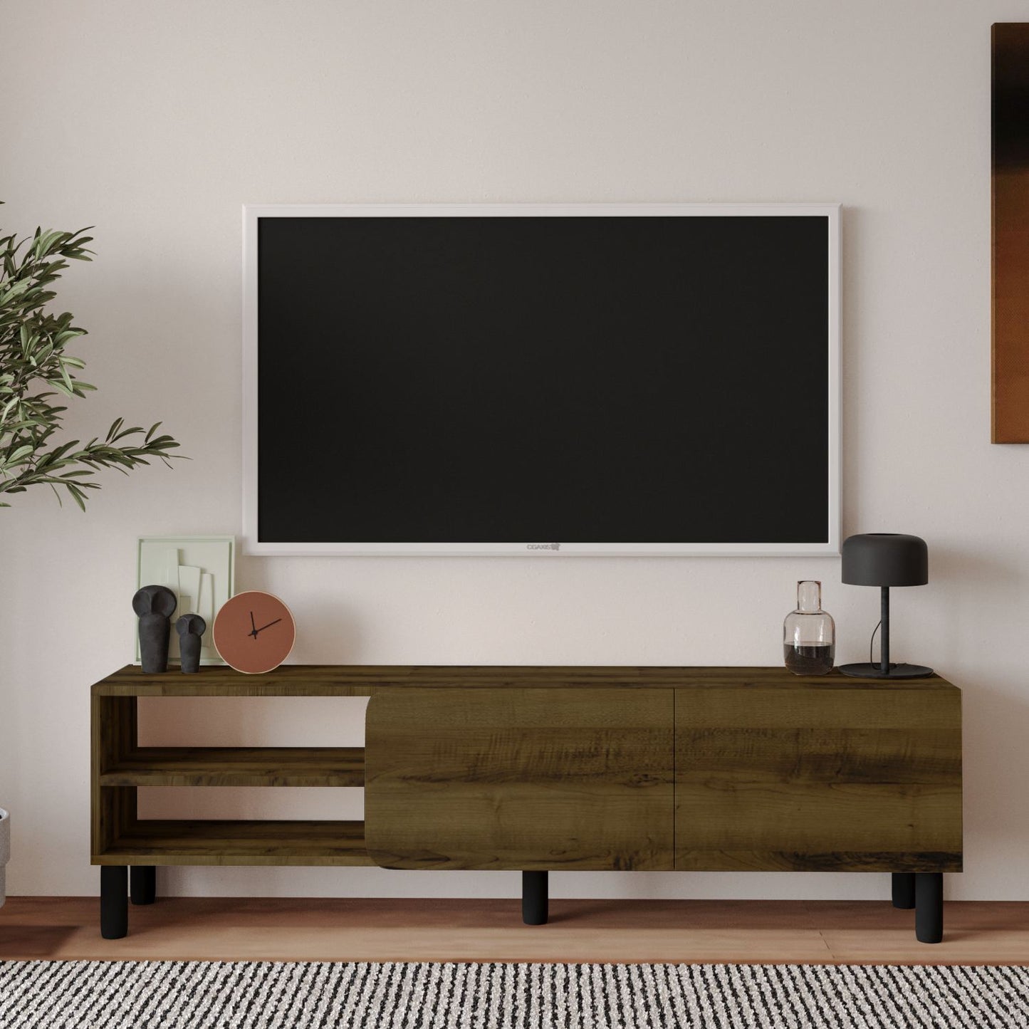 Έπιπλο Τηλεόρασης TV Βάση Σύνθεση Antique Καρυδί | 382NRC2536