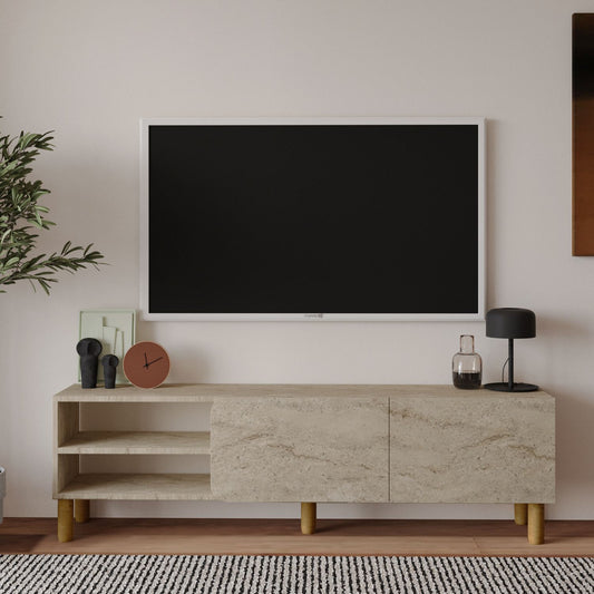 Έπιπλο Τηλεόρασης TV Βάση Σύνθεση Travertine | 382NRC2537