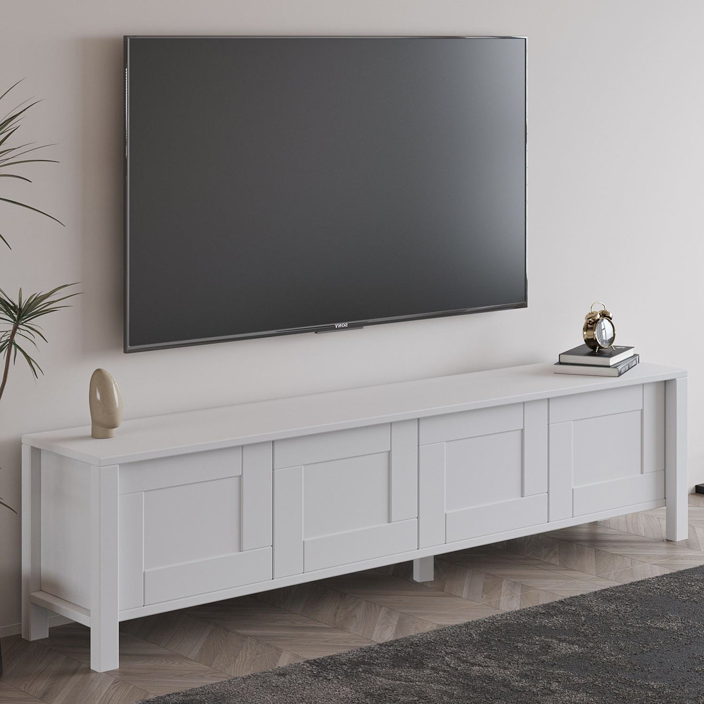 Έπιπλο Τηλεόρασης TV Βάση Σύνθεση Λευκό | 382NRC2539