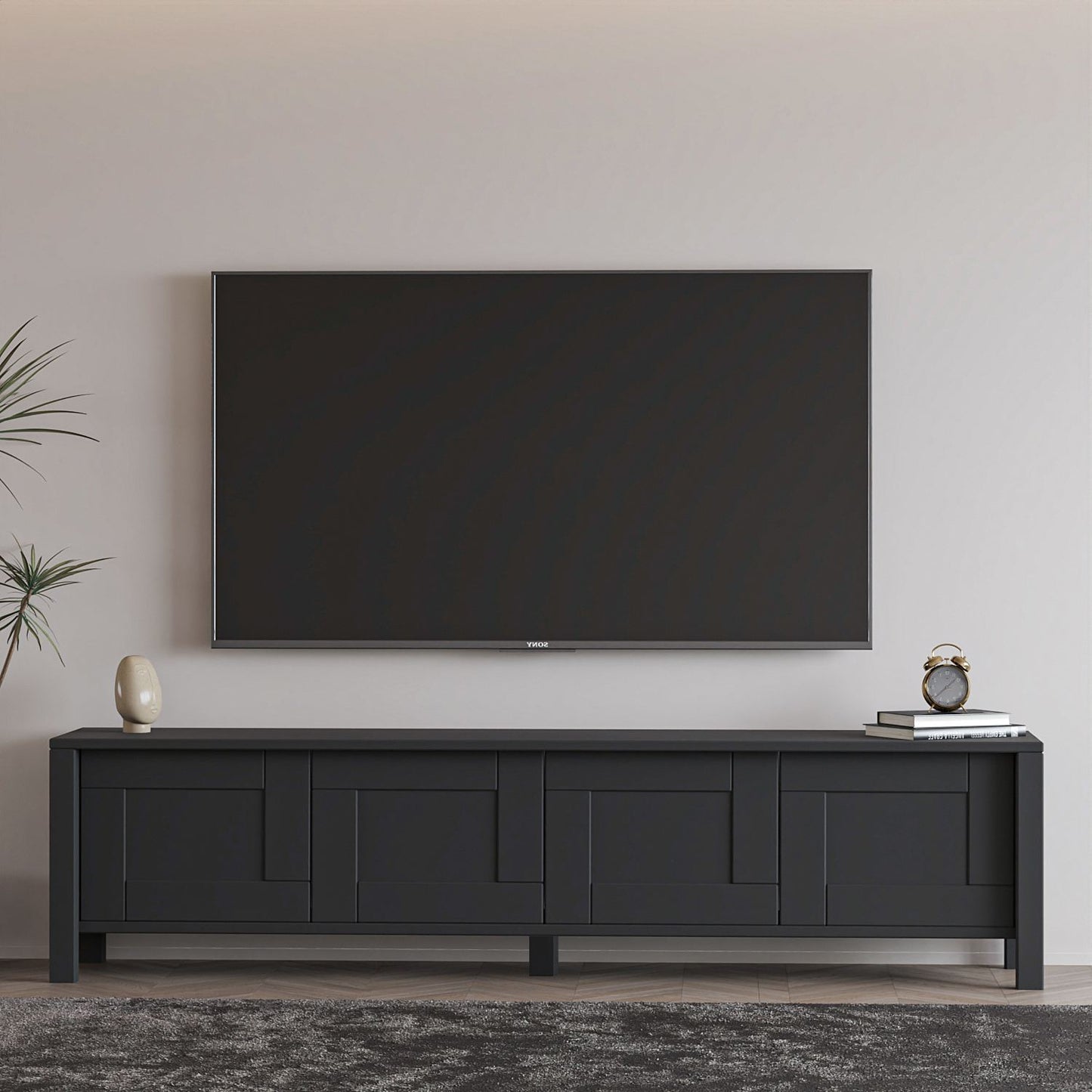 Έπιπλο Τηλεόρασης TV Βάση Σύνθεση Ανθρακί | 382NRC2540