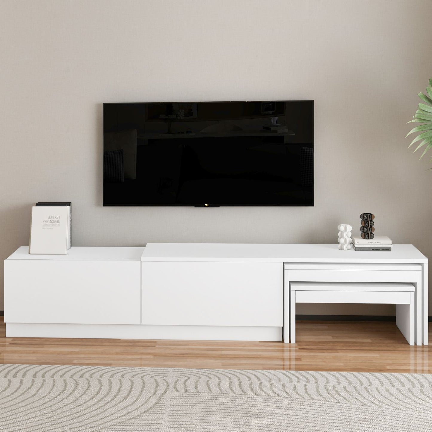 Έπιπλο Τηλεόρασης TV Βάση Σύνθεση Λευκό | 382NRC2545