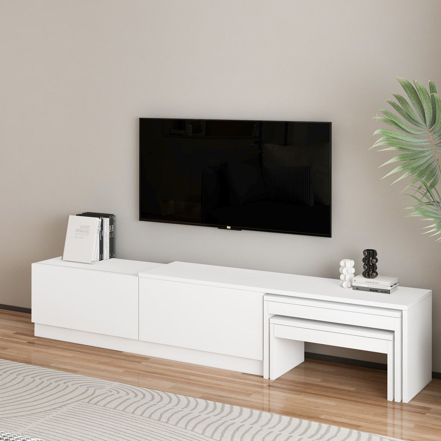 Έπιπλο Τηλεόρασης TV Βάση Σύνθεση Λευκό | 382NRC2545