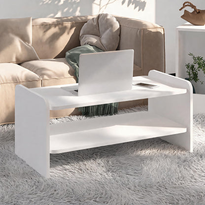 Τραπεζάκι Σαλονιού Λευκό 89,8 x 39,8 x 44,8 εκ. 382NRC3201