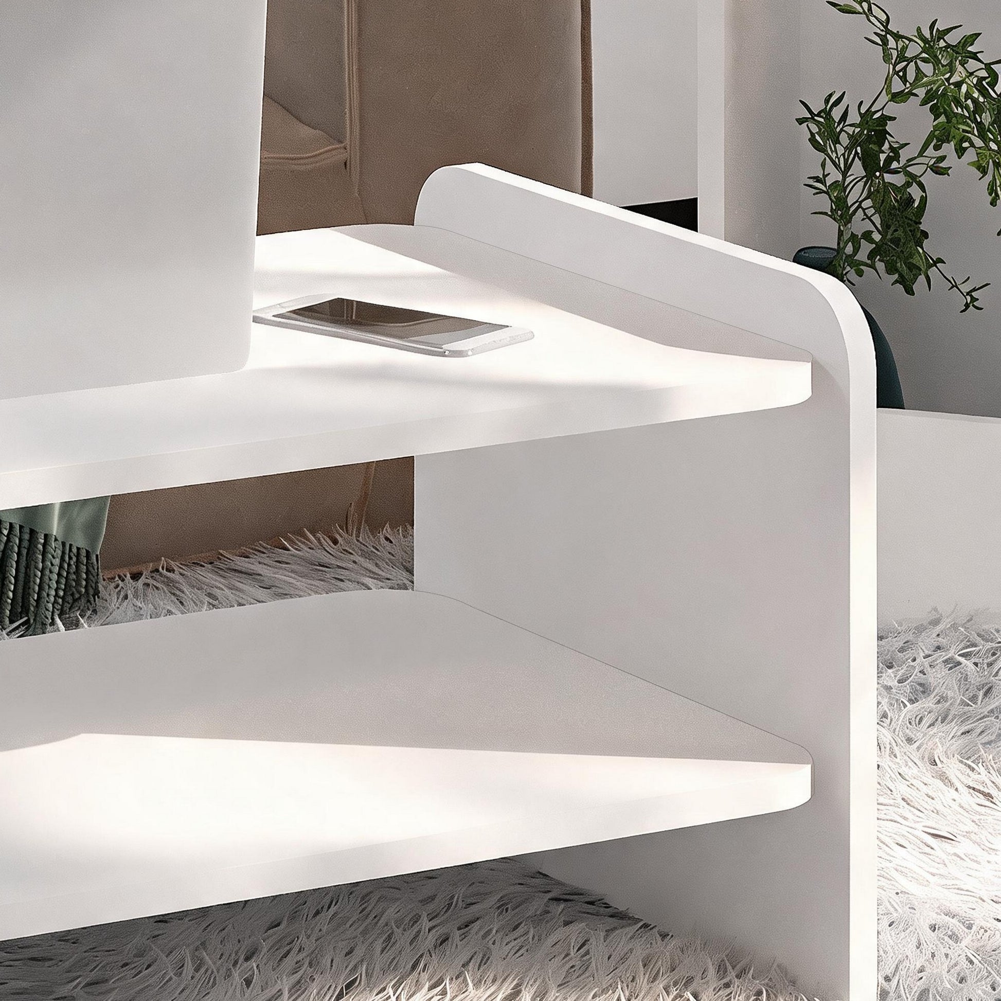 Τραπεζάκι Σαλονιού Λευκό 89,8 x 39,8 x 44,8 εκ. 382NRC3201