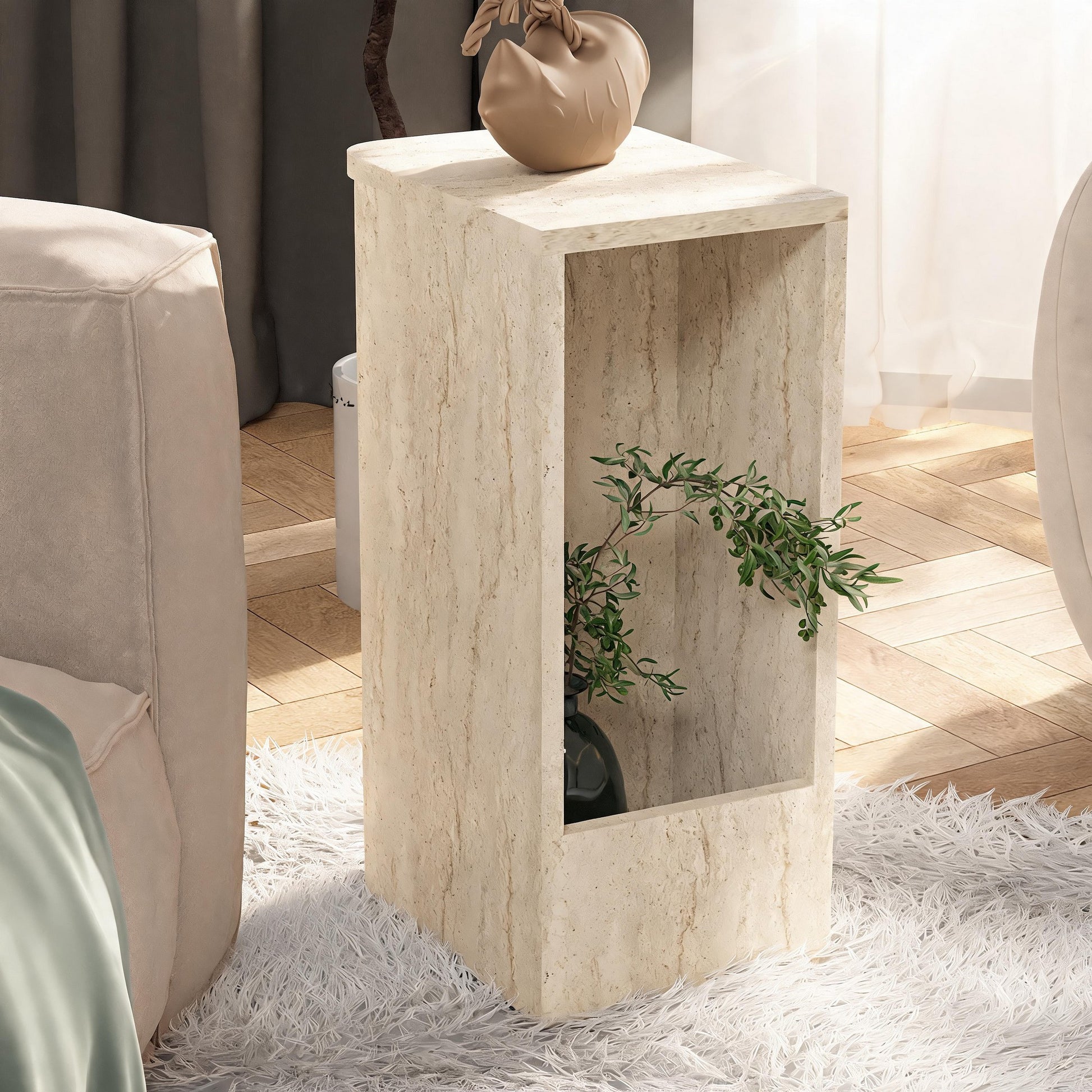 Σετ Τραπεζάκια Σαλονιού Τραβερτίνη 89,8 x 39,8 x 44,8 εκ. και 24,8 x 60 x 34,8 εκ. 382NRC3208