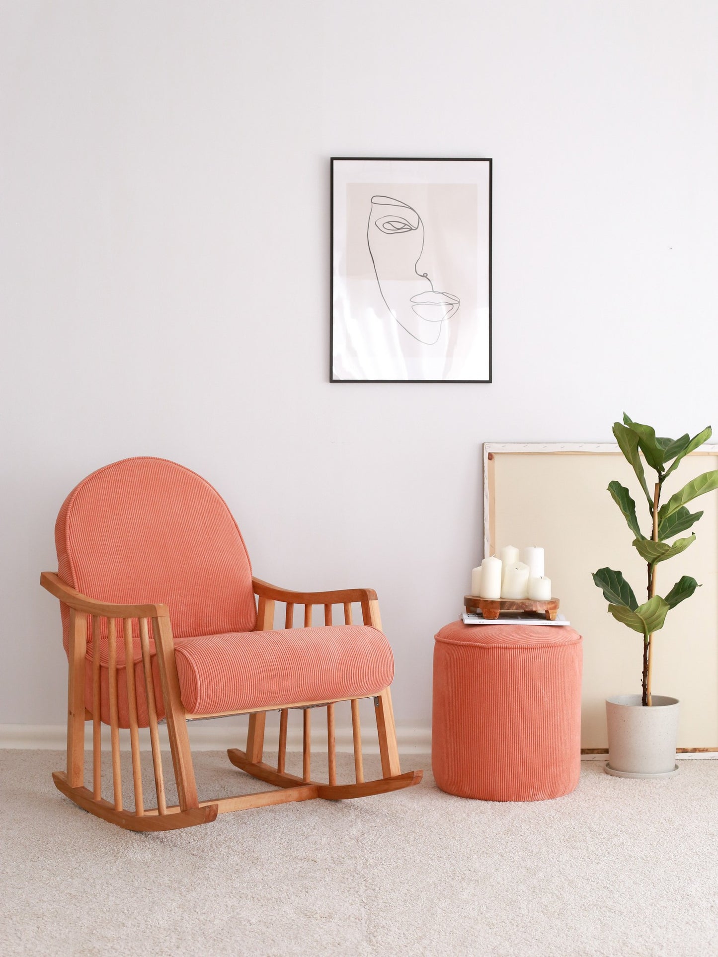 Πολυθρόνα Κουνιστή Υφασμάτινη σε 2 Χρώματα Εργονομική Σκελετός Μασίφ Ξύλο 383EVN1108