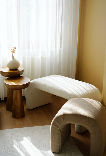 Ταμπουρέ Σαλονιού Παγκάκι Υπνοδωματίου σε 2 Χρωματισμούς 106x46 εκ 383EVN1120