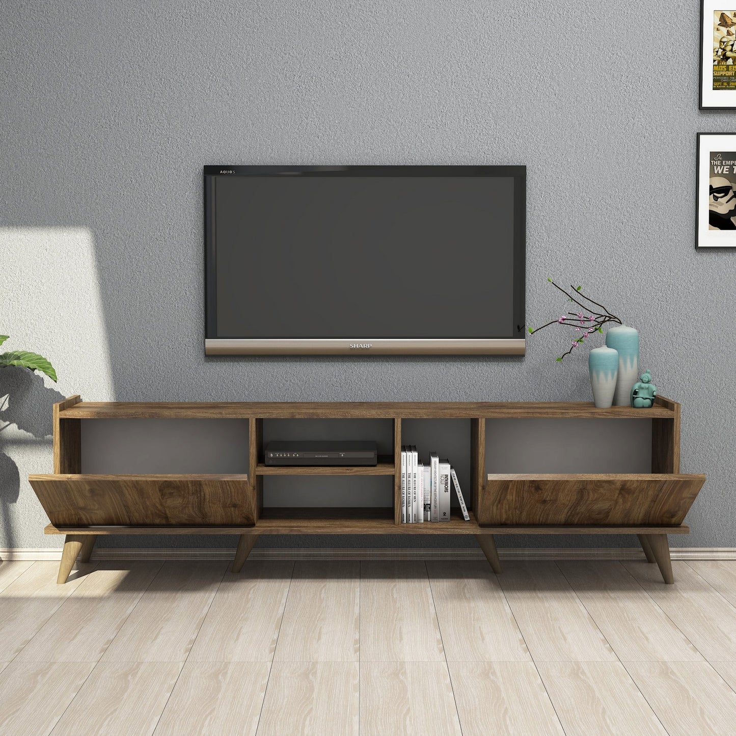 Έπιπλο Τηλεόρασης TV Βάση Σύνθεση Καρυδί | 389MZA1101