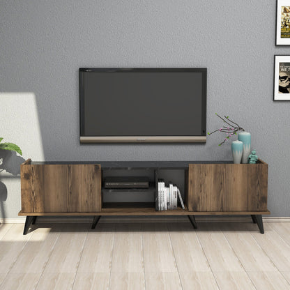 Έπιπλο Τηλεόρασης TV Βάση Σύνθεση Καρυδί Μαύρο | 389MZA1109