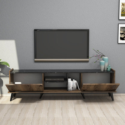 Έπιπλο Τηλεόρασης TV Βάση Σύνθεση Καρυδί Μαύρο | 389MZA1109