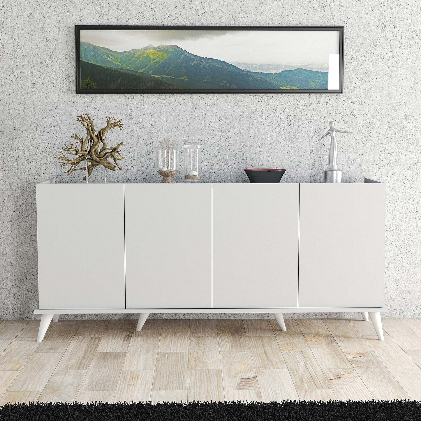 Μπουφές Λευκό 180x45x80,8cm | 389MZA1127
