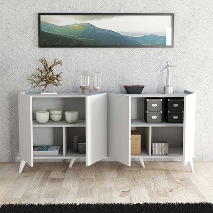 Μπουφές Λευκό 180x45x80,8cm | 389MZA1127