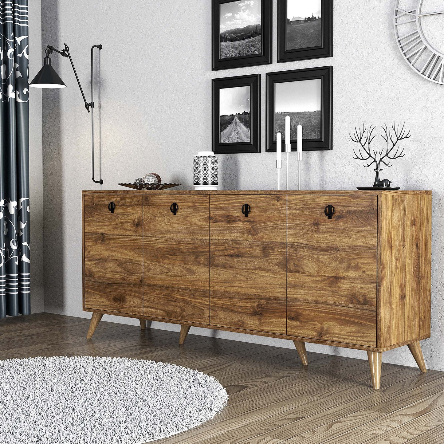 Μπουφές Καρυδί 180x45x80cm | 389MZA1129