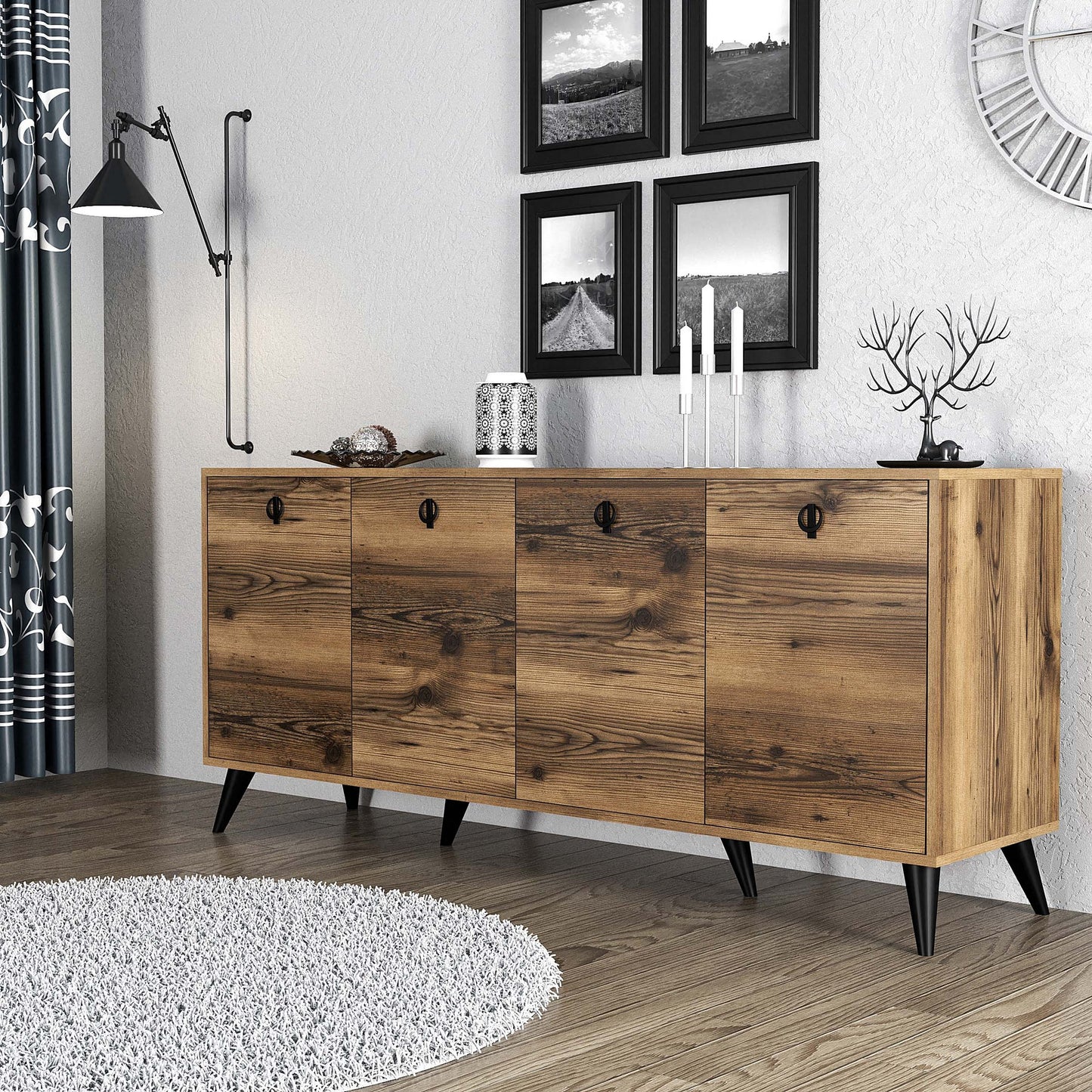 Μπουφές Καρυδί 180x45x80cm | 389MZA1132