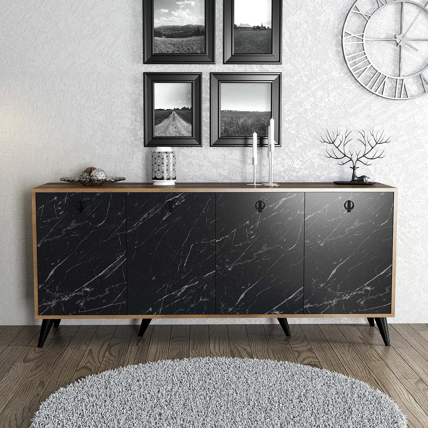 Μπουφές Καρυδί
Μαύρο Μάρμαρο 180x45x80cm | 389MZA1133