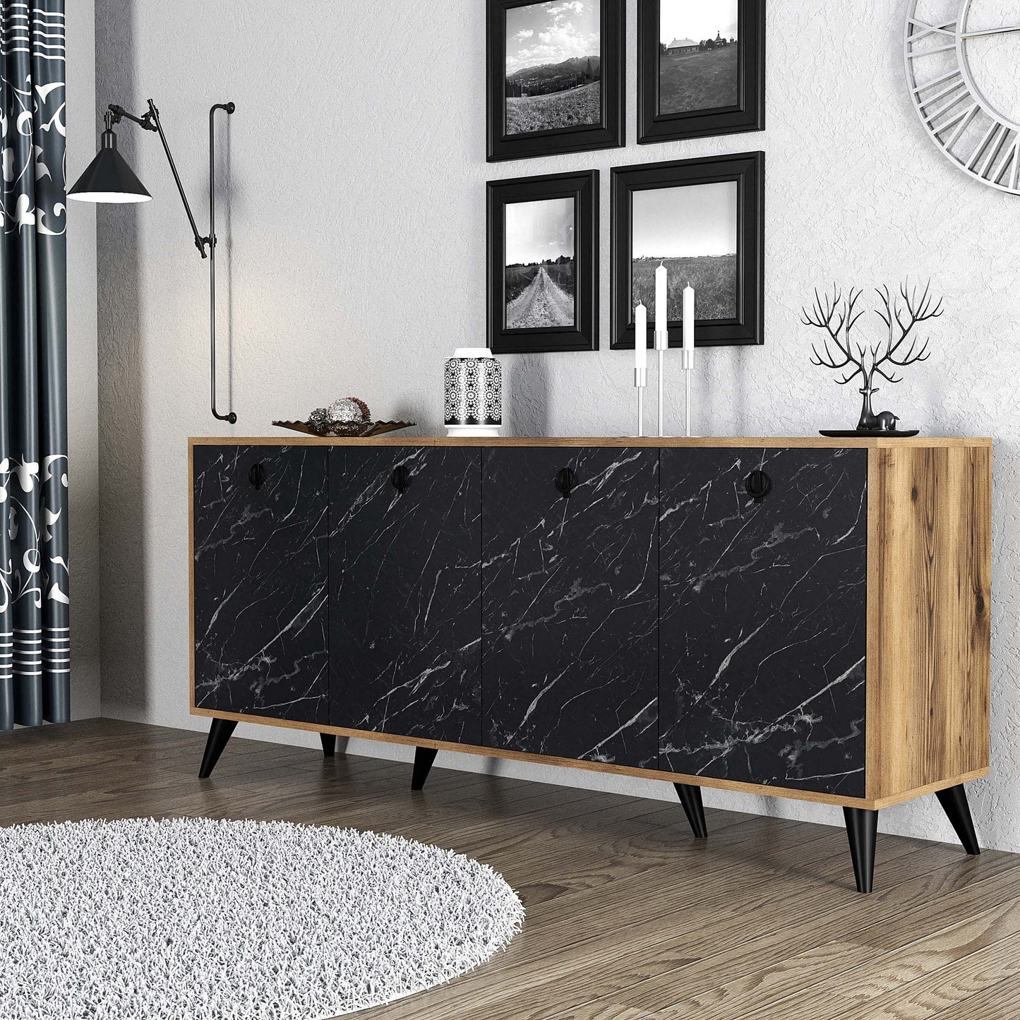 Μπουφές Καρυδί
Μαύρο Μάρμαρο 180x45x80cm | 389MZA1133