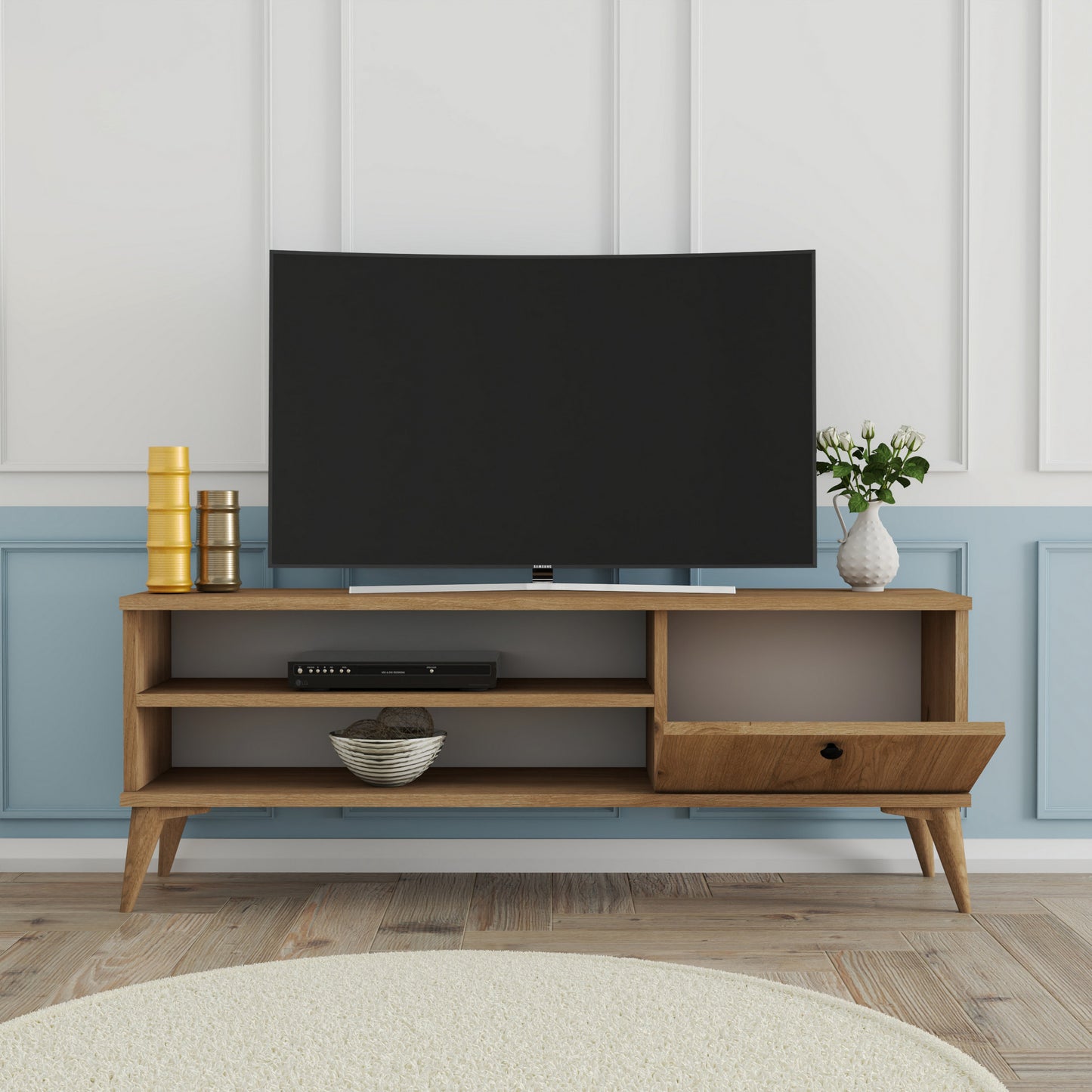 Έπιπλο Τηλεόρασης TV Βάση Σύνθεση Δρυς | 389MZA1154