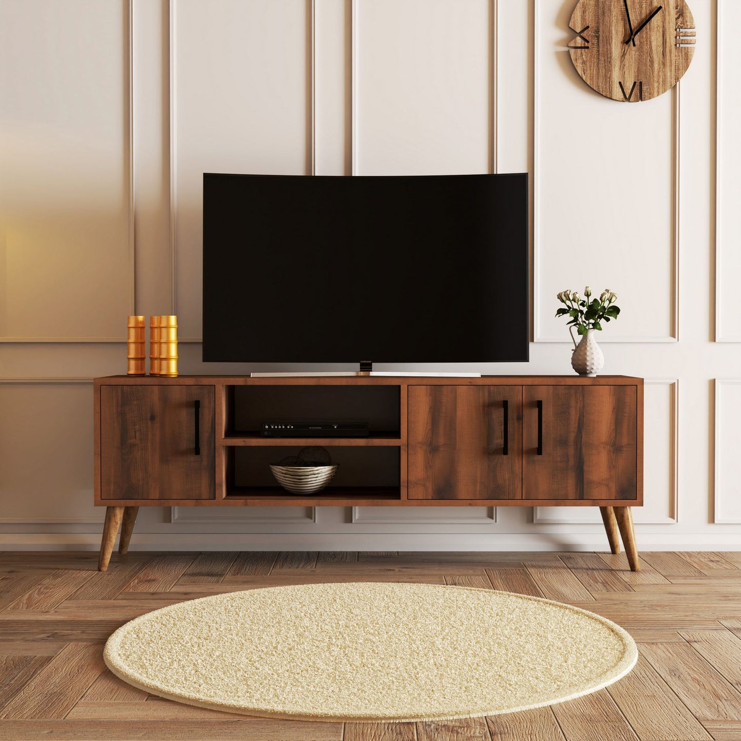 Έπιπλο Τηλεόρασης TV Βάση Σύνθεση Καρυδί | 389MZA1168