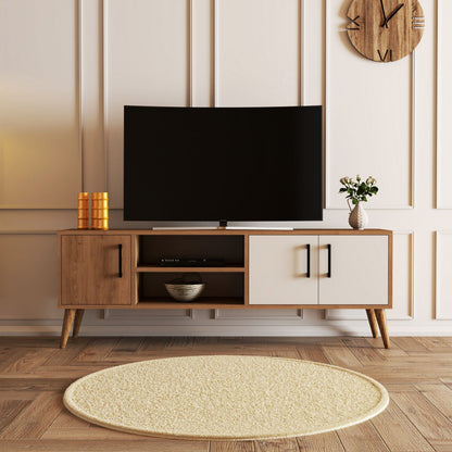 Έπιπλο Τηλεόρασης TV Βάση Σύνθεση Δρυς Λευκό | 389MZA1169