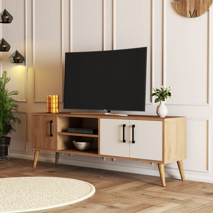 Έπιπλο Τηλεόρασης TV Βάση Σύνθεση Δρυς Λευκό | 389MZA1169
