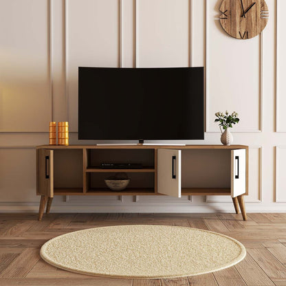 Έπιπλο Τηλεόρασης TV Βάση Σύνθεση Δρυς Λευκό | 389MZA1169