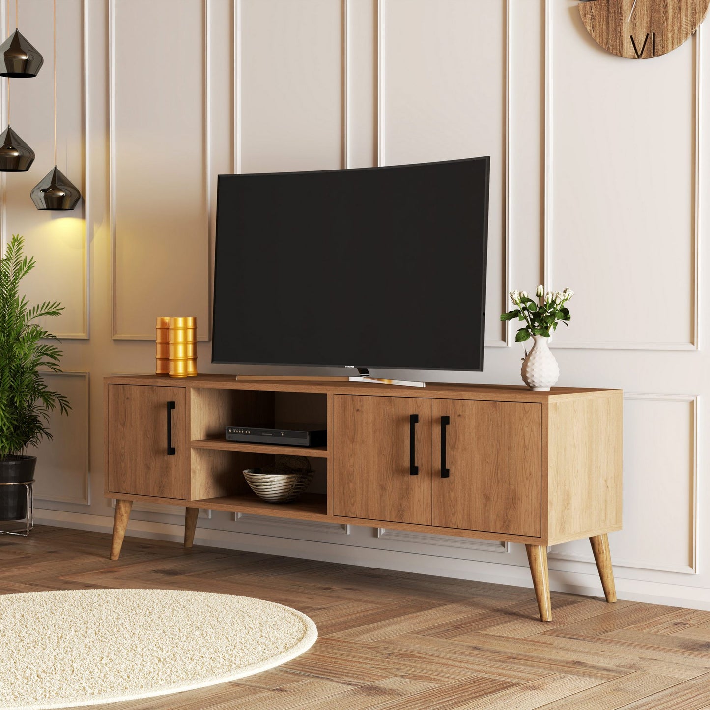 Έπιπλο Τηλεόρασης TV Βάση Σύνθεση Δρυς | 389MZA1170