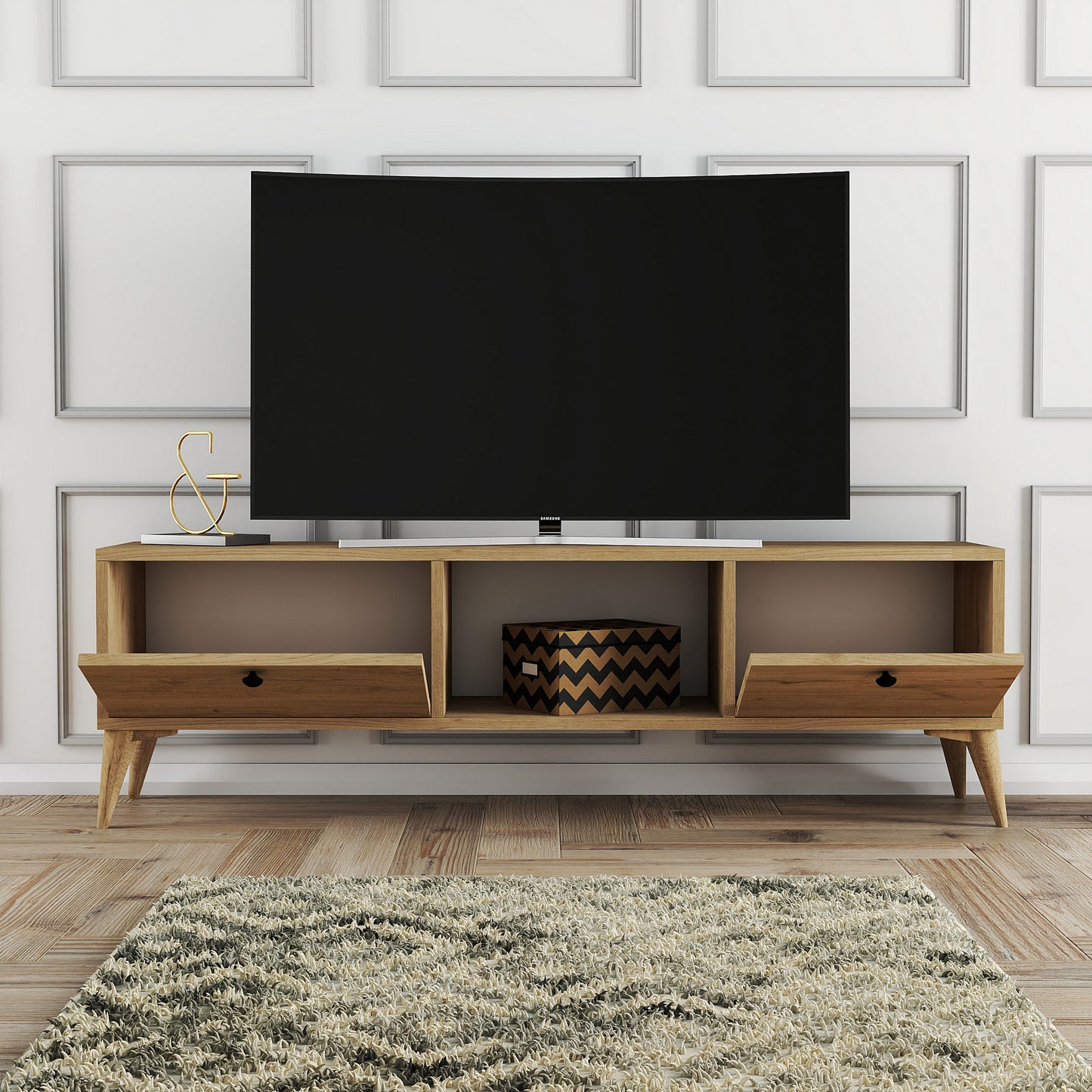 Έπιπλο Τηλεόρασης TV Βάση Σύνθεση Δρυς | 389MZA1173